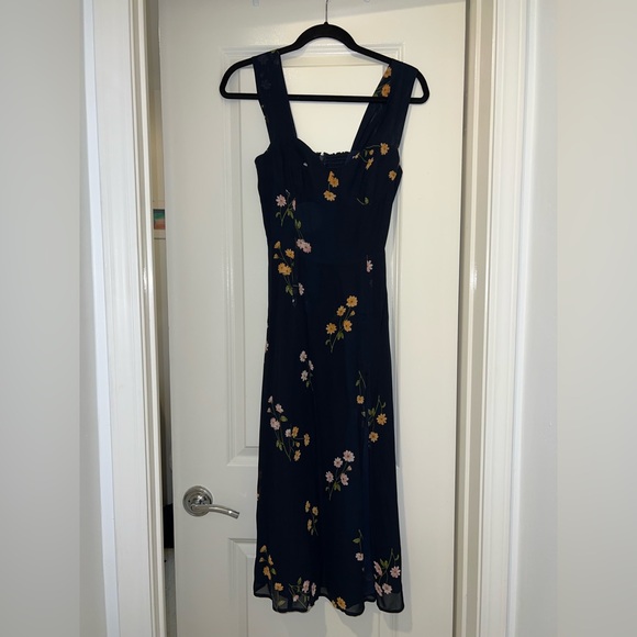 Reformation “Fulton” Floral Navy Dress - Picture 5 of 10